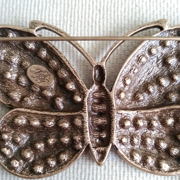 KIRKS FOLLY LARGE BUTTERFLY PIN - Picture 3 of 6